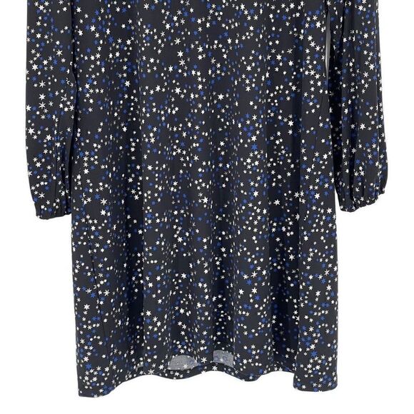 Michael Michael Kors Metallic Star Print Sheath Dress Plus Women OX Black Blue - Picture 6 of 10